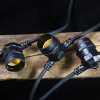10M Cable LED String Commercial Grade Waterproof with E27 Sockets For Outdoor Holiday Garland Wedding Lighting Garden Decor