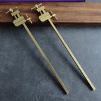 2Pcs Woodworking Japanese-style Wood Clamp, Brass Parallel Clamp Fast Fixed Clip Auxiliary Fixture Splicing Board Positioning