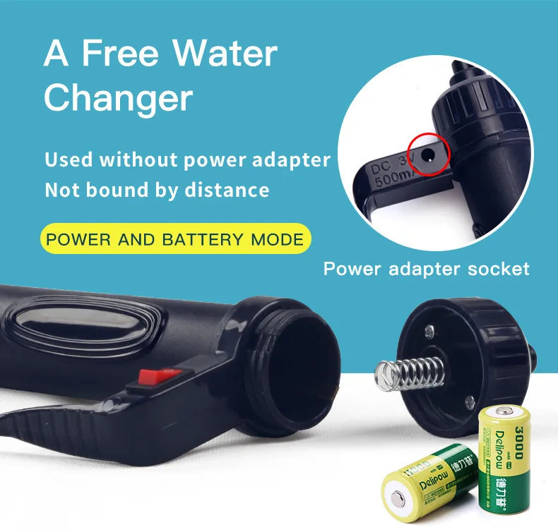 Aquarium Electric Cleaning Vacuum Water Filter Siphon Vacuum Cleaner Fish Tank Water Changer Gravel Cleaner Pump Water Filters