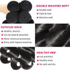 30 40Inch 3 4 Bundle Loose Body Wave Bundles 100% Unprocessed Human Hair 16A Raw Hair Bundles Extensions Brazilian Natural Black