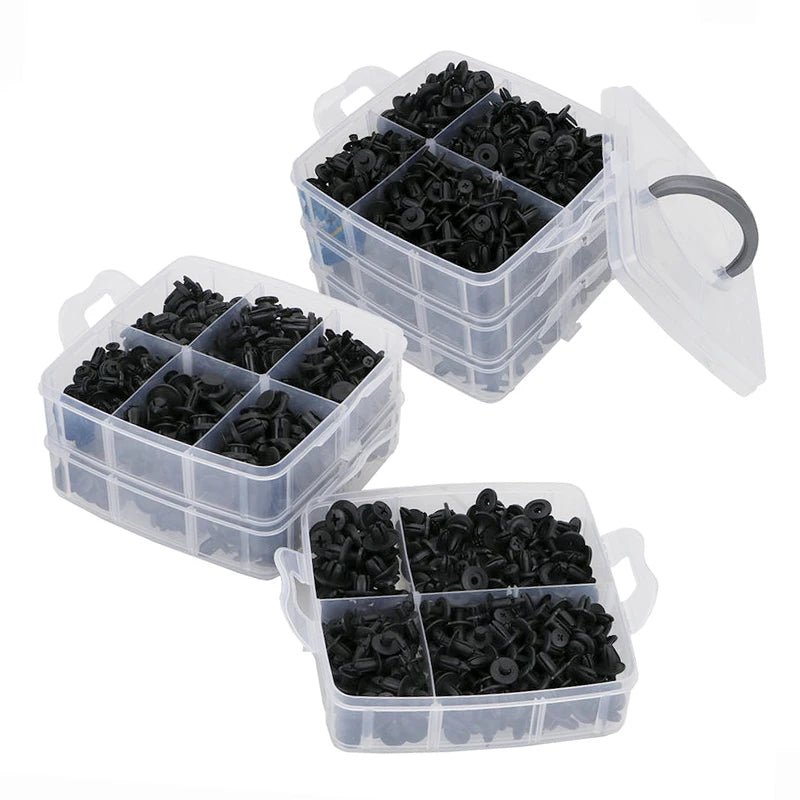 300pcs 620pcs Car Fastener Clip Mixed Plastic Fasteners Kit Auto Door Trim Panel Retainer Push Engine Cover Fender Rivet Clips