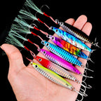 12pcs Pencil Bait Metal Casting Fixture 7/12/17/ 22/ 30/40g Shore Throwing Sea Bass Bait Sinking Artificial Bait Fishing Tackle