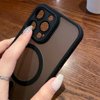 Lens Protector Matte Translucent Armor Shockproof Case For iPhone 17 16 15 14 13 12 11 Pro Max For Magsafe Wireless Charge Cover