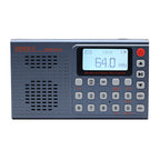 Ultra-portable multifunctional radio, full frequency range, rechargeable, for indoor/outdoor use, with memory card slot and MP3