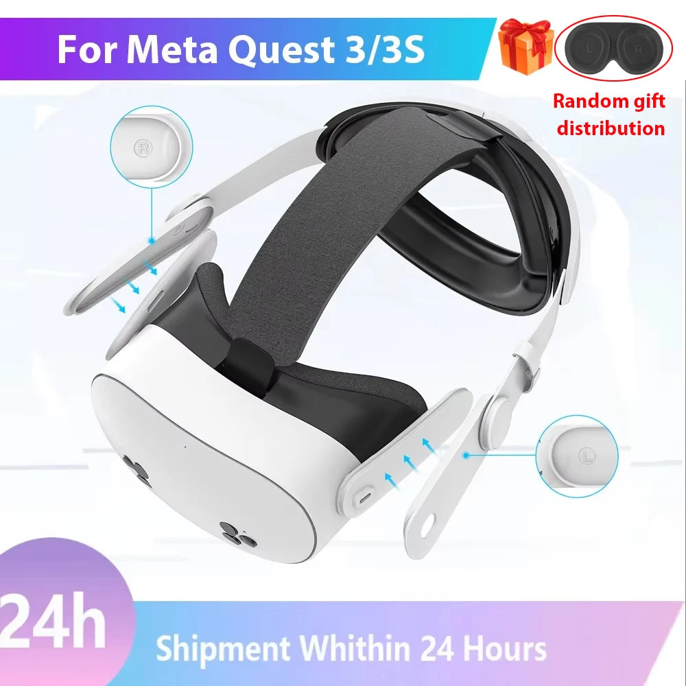 Upgraded Adjustable Head Strap For Quest 3/3S Replacement Headband For Quest 3S Comfort Wear Elite Strap Headwear VR Accessories