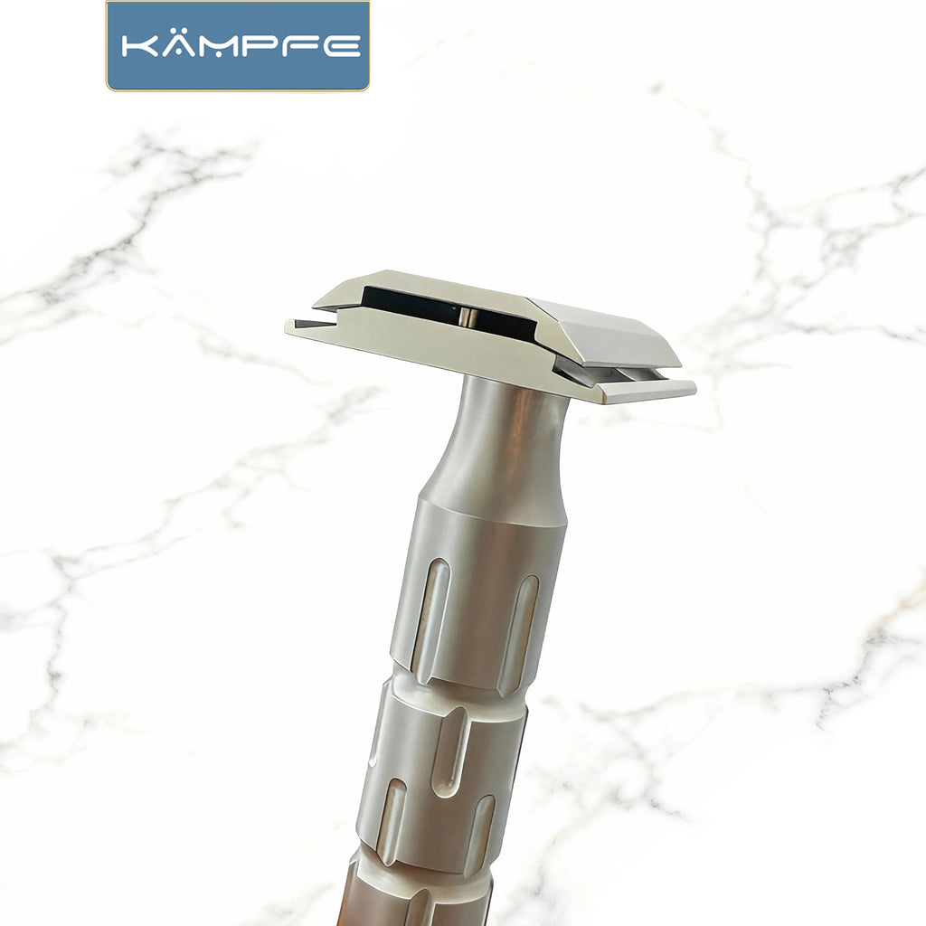 Kampfe CNC processing stainless steel safety polished  shaver Men's razor gifts women hair Manual double-edgedremoval