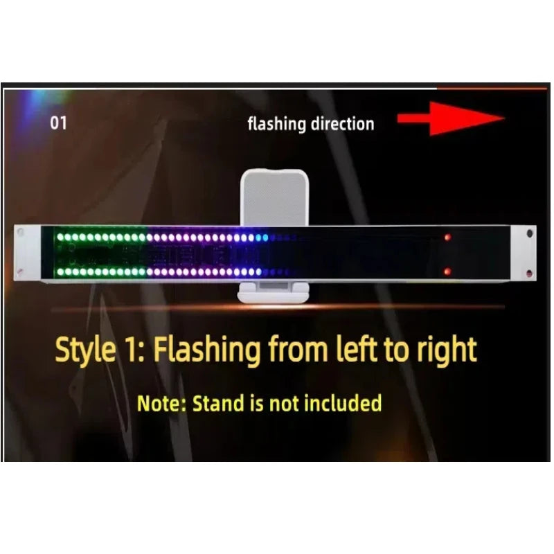 1U LED audio spectrum meter level indicator light, USB voice-activated, 2 styles