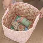 Rural Flower Dirty Clothes Basket, High-value, Fashionable, Large Capacity Foldable Garbage Storage Basket