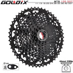 GOLDIX Black MTB Cassete 8/9/10/11/12 Speed 40/42/46/50/50T K7 8/9/10/11/12v Bicycle Freewheel Bicycle Sprocket for Shimano/SRAM