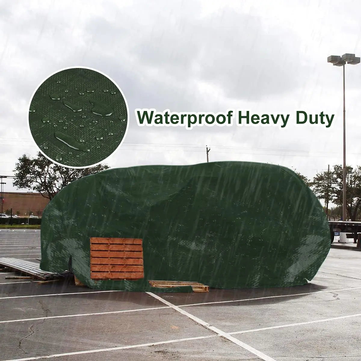 Large Tarpaulin Waterproof Heavy Duty 5x4m/3x2m Tarp Rain Cover Reinforced Multipurpose Outdoor Garden Backyard Awning Canopy