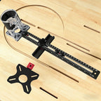 Router Milling Groove Bracket 3 in 1 Metric & Inch, Aluminum Router Base Woodworking Cutting and Milling Circular Auxiliary Tool