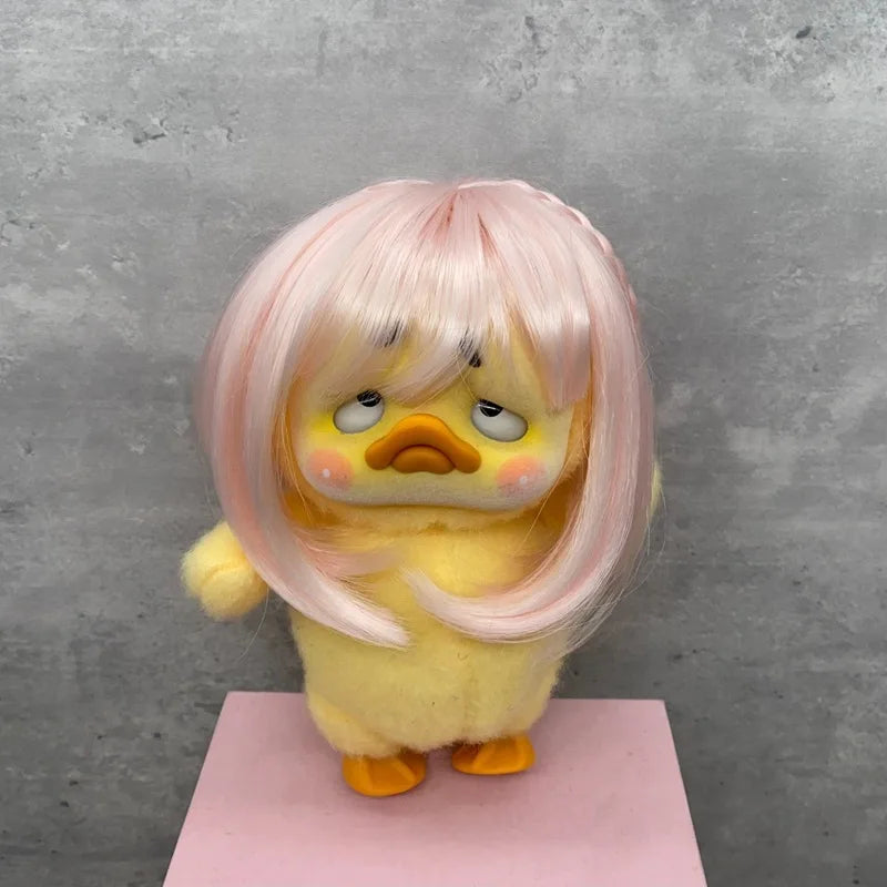Wig for Upsetduck Doll Wig 24-26cm Head Circumference High Temperature Fibre Hair for Labubu Doll Decoration