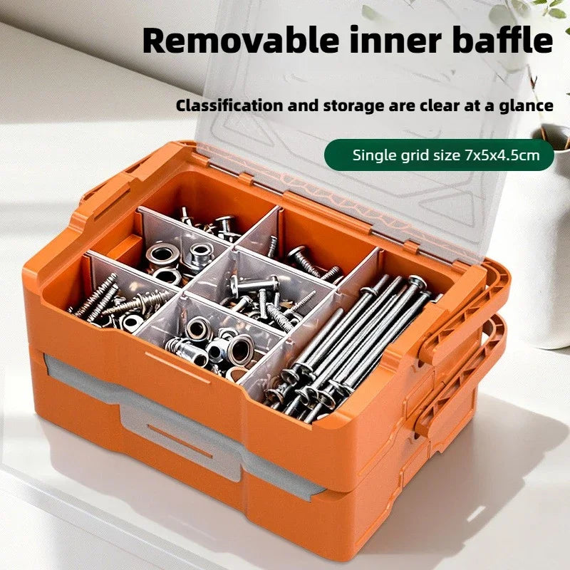 BAOLIAN Combined Parts Storage Multi-grid Screw Placement Plastic Small Box  Electronic Component Storage Case Garage Organizer