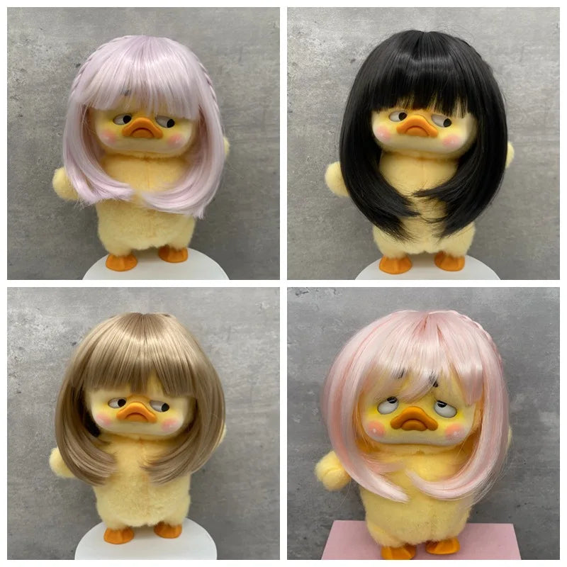 Wig for Upsetduck Doll Wig 24-26cm Head Circumference High Temperature Fibre Hair for Labubu Doll Decoration