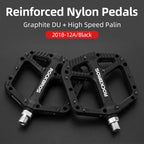 ROCKBROS Bicycle Pedals Ultralight Sealed Bearings Nylon Bike Pedals Anti-Slip MTB Road Flat Platform Cycling Pedal Accessories