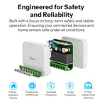 SONOFF MINI-2GS 2-Gang Matter WiFi Smart Switch, Dual Load Control, Detach Relay, Alexa/Apple Home
