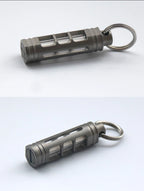 Titanium Alloy Luminous Night Signal Light Outdoor EDC Luminous 3.5*25mm Fluorescent Tube Self-illuminating Key Chain betalight