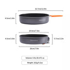 Fire Maple Camping Cookware, Frying Pan Non-stick, Coating Compact, Lightweight Outdoor Picnic Cooker, Steak Frying Pan 0.9L