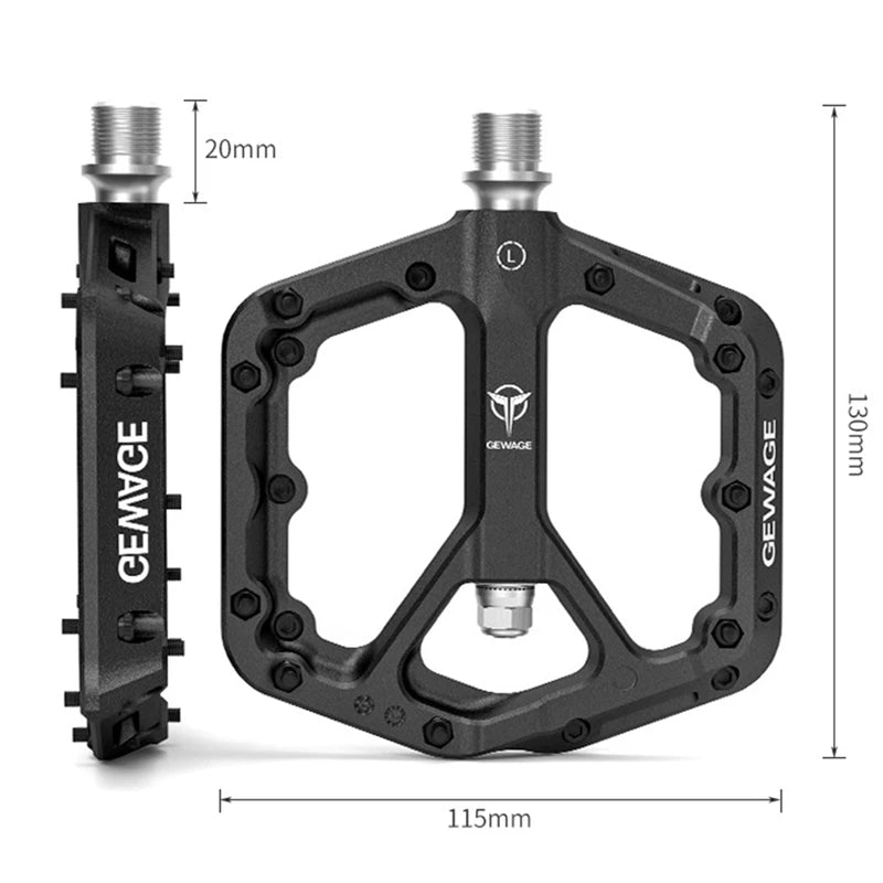 GEWAGE Ultralight Seal Bearings Bicycle Bike Pedals Cycling Nylon Road Bmx Mtb Pedals Flat Platform Bicycle Accessories,Yellow