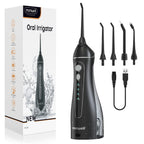 Water Floss Portable Cordless F18 Water Flosser 3 Cleaning Modes Waterproof Rechargeable Water Cleaner 4 Nozzles Clean Gums
