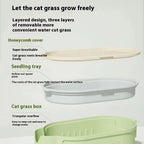 Organic Cat Grass Planter Kit Hairball Relief Natural Digestive Aid Grow Your Own Cat Grass Bowl Set Not Include Seed