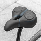 ROCKBROS Bike Saddle PU Leather Breathable Hollow Shock Absorbing Comfort Seat