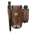 Tourbon Heavy Duty Leather EDC Pocket Multitool Sheath Clip-on Belt Solid EDC  Tool Pouch Case Brown