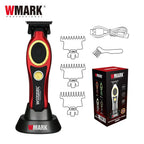 WMARK NG-7230 Professional Hair Clipper Ceramic Titanium Plated Blade 7500RPM Men's Trimmer Engraving Push with Charging Base