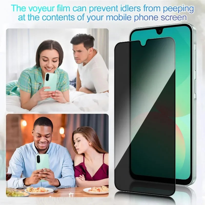 2Pcs Privacy Screen Protector For Samsung Galaxy A13 A16 A06 A26 A36 A56 Tempered Glass For Samsung A05 A55 A25 A35 A15 Glass