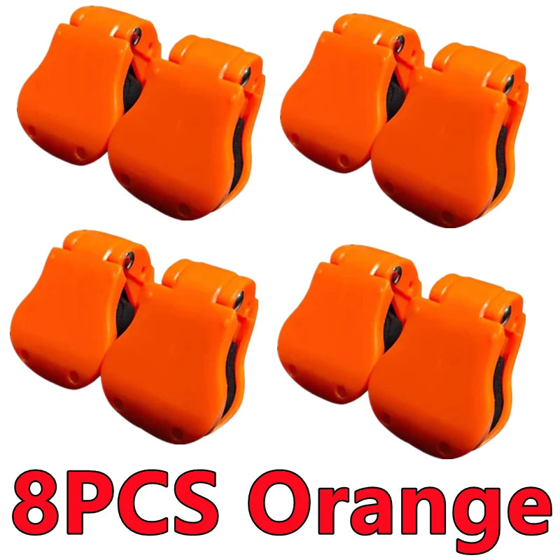 New 2-8PCS Portable Fishing Pole Holder Fishing Rod Fixer Wall Mounted Fishing Pole Straps Clip Multifunctional Rod Holder Tools
