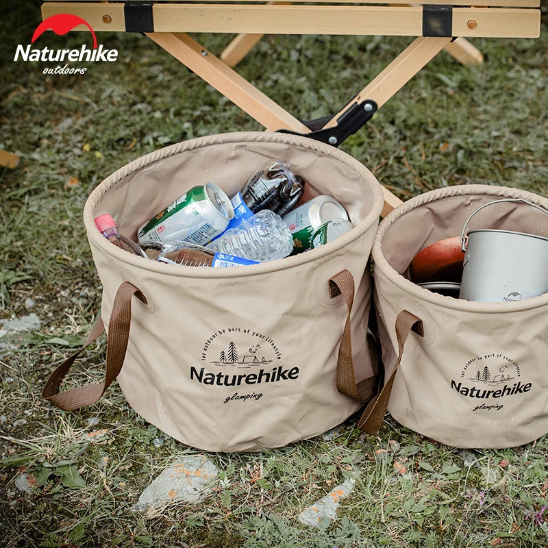 Naturehike Folding Bucket Waterproof Water Sink Bucket Portable OutdoorTravel Foldable Water Basin Camping Hiking Storage Bucket