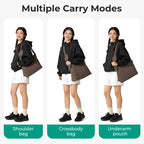 BAGSMART Shoulder Bags Women Versatile Tote Bag Lightweight Casual Commuting Crossbody Bag Underarm Hobo Bag