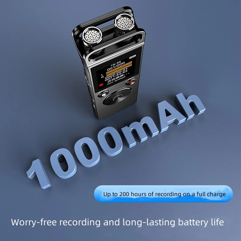 GL-99 Digital Voice Recorder with Dual Microphone, Voice Activated, 8-128GB