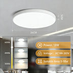 Golden Led Ceiling Lamp 220V Dustproof Ceiling Panel Lamp Indoor Bathroom Lamp for Living Room Decor Ultra-thin Ceiling Lights