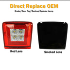 iJDM Car Rear Fog Light Assemblies For Nissan 370Z Juke NISMO Powered by Red LED as Brake/Rear Fog & White LED as Backup Reverse