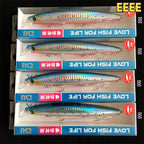 TSURINOYA 4PCS Ultra Long Casting Saltwater Sinking Minnow Sea Fishing Lure BAYONET 135mm 26.4g Seabass Mackerel Hard Bait