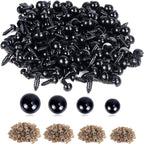200/100PCS Black Plastic Safety Eyes For Toys Amigurumi Diy Kit Crafts TeddyBear Toy Eye For Doll Decoration Accessories 5-20mm