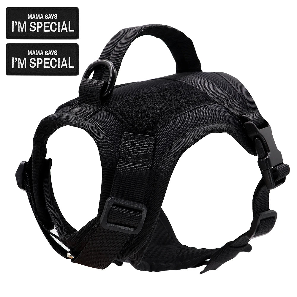 Nylon Cat Harness Vest with Handle, Tactical Style, Free Size, Black/Green/Khaki/Rose