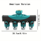 3/4" 4 Way 2 Way Hose Connector Splitter Garden Water Splitter Faucet Adapter Hose Shut Off Valve for Home Garden