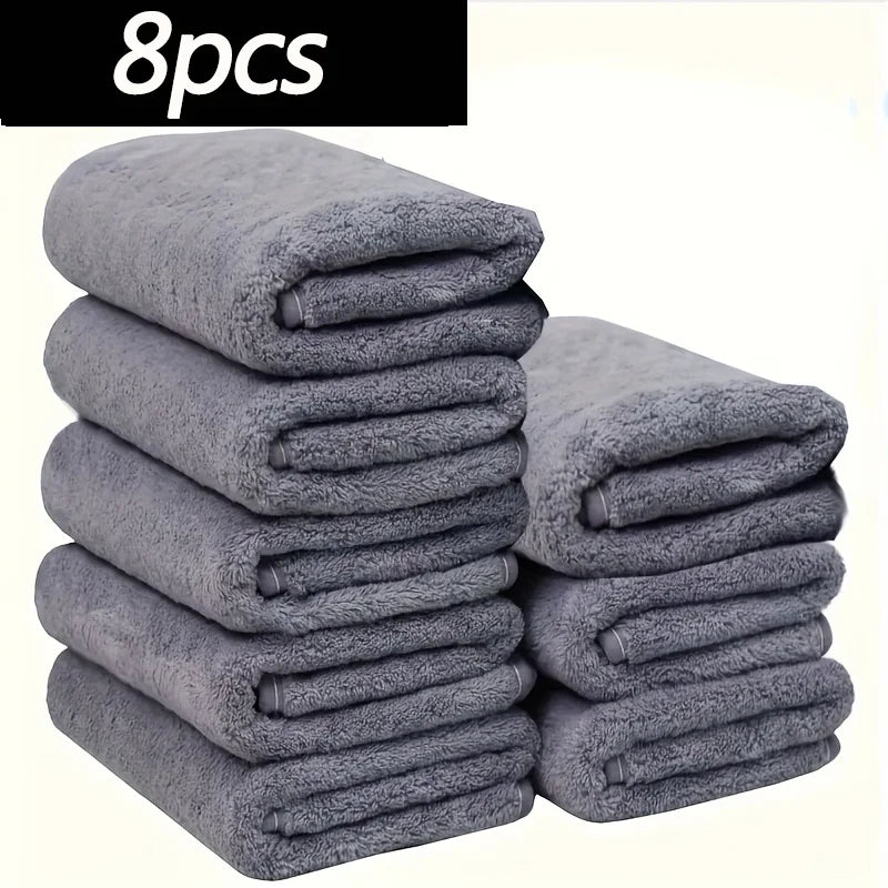 6/8/10 Pcs Coral Fleece Hand Towel Set , Soft Absorbent Skin-Friendly  Face Towels, Ideal for Home Bathroom Gym Hotel Spa Use