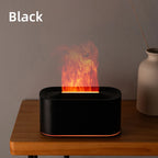 Aromatherapy Diffuser with Flame Effect, Essential Oil Diffuser and Cool Mist Humidifier, Silent Humidifier for Home and Bedroom
