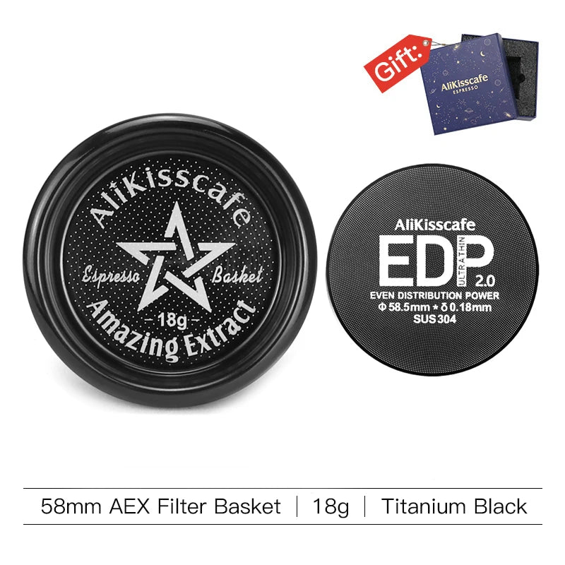 AliKisscafe Espresso Portafilter Basket Precision AEX 51mm/54mm/58mm 14g/18g