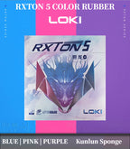 2025 New Loki RXTON 5 Color Series Table Tennis Rubber for Racket Sticky Pimples-in ITTF Approved Pink Rubber Ping Pong Rubber