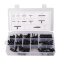 113PCS Vacuum Connector Assortment Automotive Vacuum Tubing Connector Tee Kit Water Spray Pipe Joints Car Wiper Connection Pipe