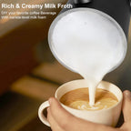 Electric Milk Frother Automatic Rotary Foamer for Coffee Cappuccino Latte 4 in 1 Hot and Cold Foam Maker Milk Frother Foamer