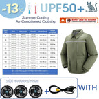 Summer 4 Fans Air Conditioning Cooling Vest Men Women Ultralight Outdoor Jacket Sun Protection Windbreaker Travel Fishing Sports