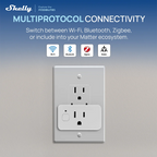 Shelly Plug US Gen4 Zigbee Certified Matter Compatible Wifi Smart Socket With Power Monitoring Bluetooth Connectivity