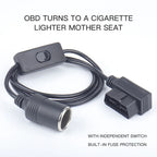 Car Obd2 Device Dashcam Take Wire Cigarette Lighter DC Head Multifunctional No-Break Power Cord Ecu Emergency Power Supply