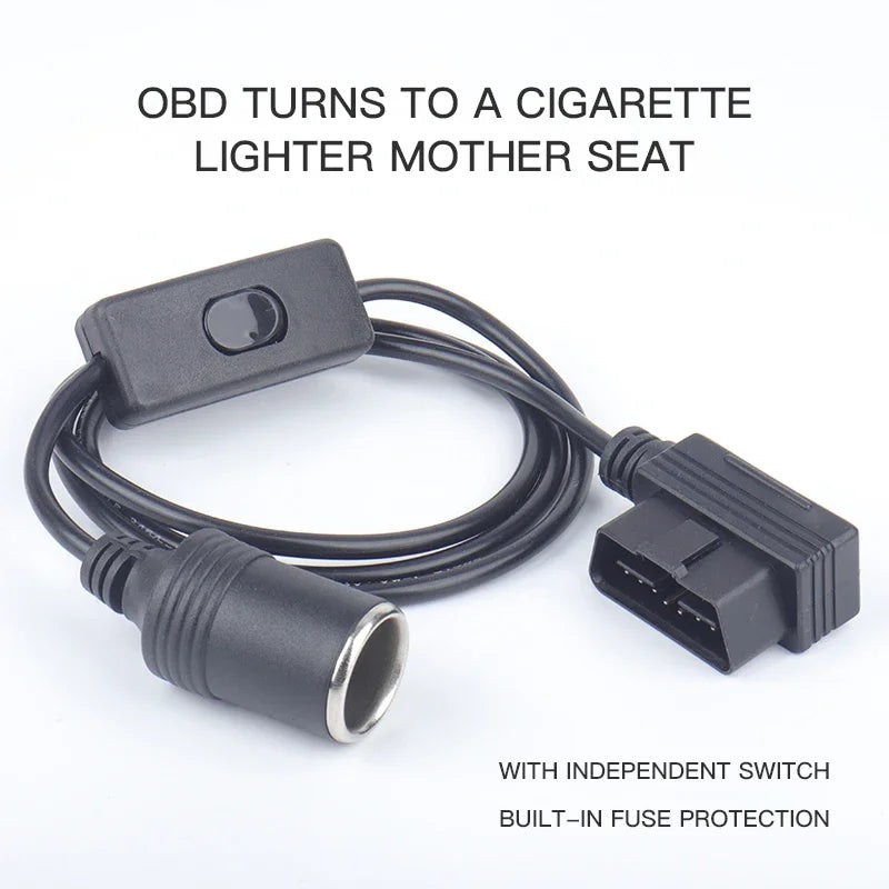 Car Obd2 Device Dashcam Take Wire Cigarette Lighter DC Head Multifunctional No-Break Power Cord Ecu Emergency Power Supply