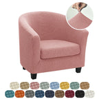 Jacquard Club Tub Chair Cover Stretch Accent Armchair Slipcover Cushion Cover Elastic Single Sofa Slipcovers for Living Room